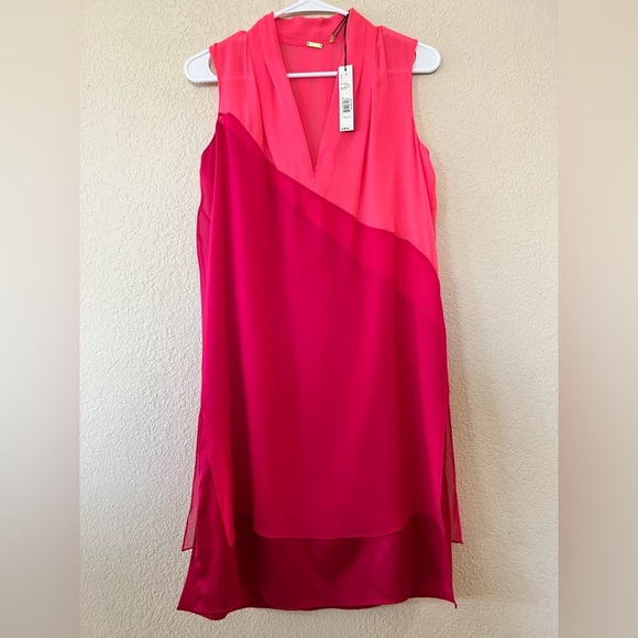 ELIE TAHARI DRESS PINK BRIA 100% SILK SLEEVELESS SIZE 2 NWT - Picture 9 of 10